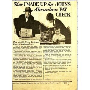 Food Display Machine Co. "How I Made Up for reduced paycheck" Vtg Print Ad 1931